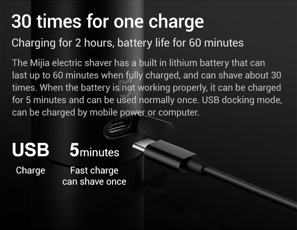 Xiaomi Mijia электробритва Для мужчин бритвы 3 голову Flex сухой мокрой моющиеся основной-Sub двойной лезвия Turbo+ режим удобные чистке