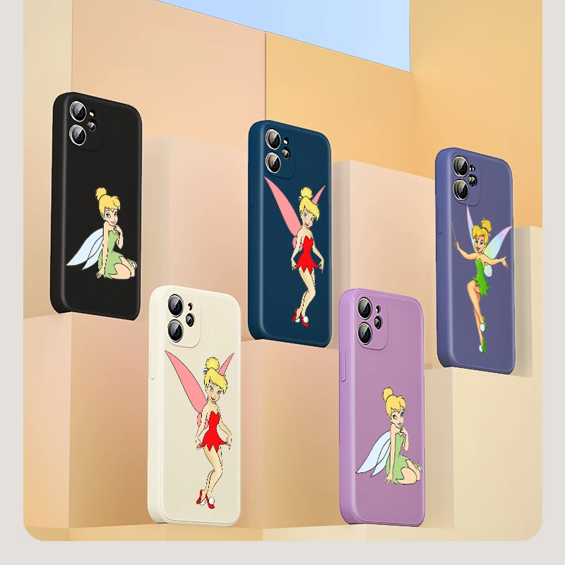 

Disney cartoon Tinker Bell For Apple IPhone 13 12 Mini 11 Pro XS MAX XR X 8 7 6S SE Plus Liquid Silicone Soft Phone Case