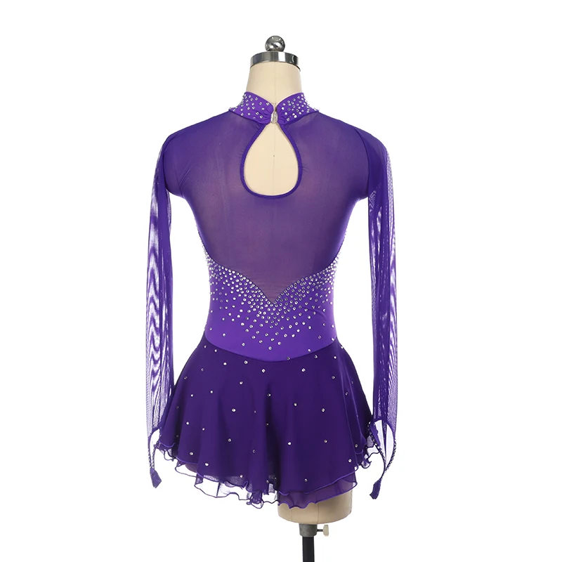 Nasinaya Figure Skating Dress Customized Competition Ice Skirt for Girl Women Kids Gymnastics Performance Purplish Blue | Спорт и