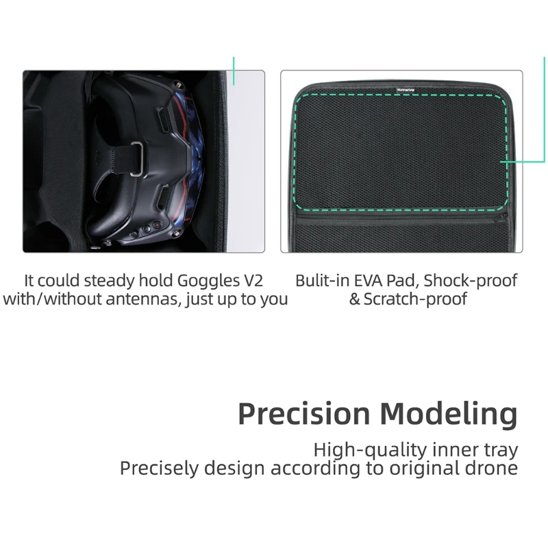 

Outdoor Shockproof Storage Bag Travel Carrying Case Protective Box for D-JI FPV Goggles V2/FPV Combo Drone 97QB