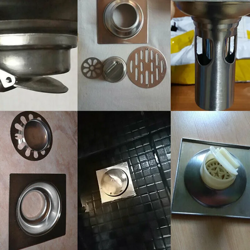 Пресс-Тип Напольная дренажная педаль Тип напольная сливная душевая Квадратная