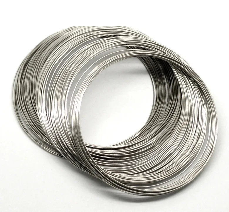 DoreenBeads детали браслетов из стальной проволоки круглые Серебристые диаметр 8-8 5 см
