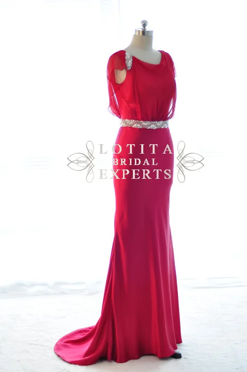 

vestido de festa longo robe de soiree 2018 fashion hot sexy red chiffon crystal party evening gown Mother of the Bride Dresses