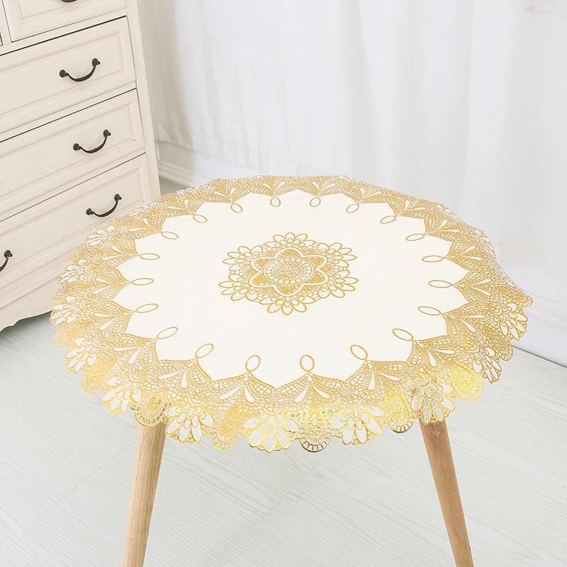 70 см ПВХ скатерть для Стола Пластиковая маслостойкая обеденная с бронзирующим