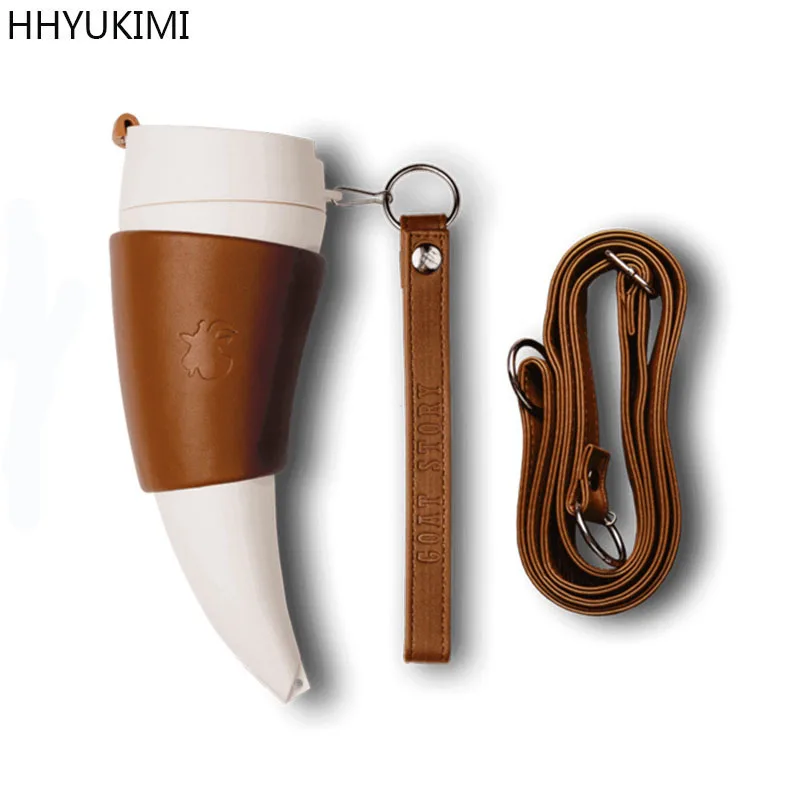 HHYUKIMI термос из нержавеющей стали, рога козы, кружка для кофе, вакуумная колба с изоляцией, для путешествий, бутылка для горячей воды