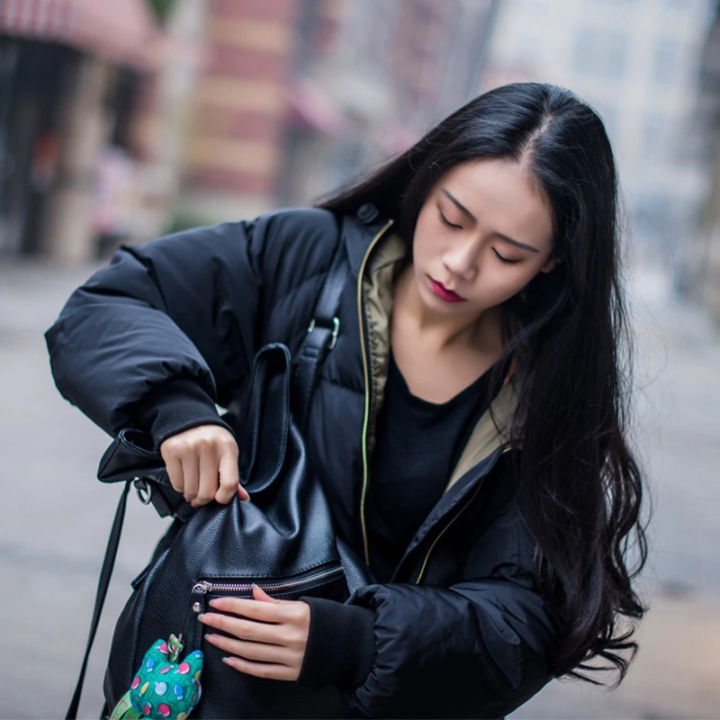 Большие размеры зимнее черное женское пальто с длинными рукавами повседневная