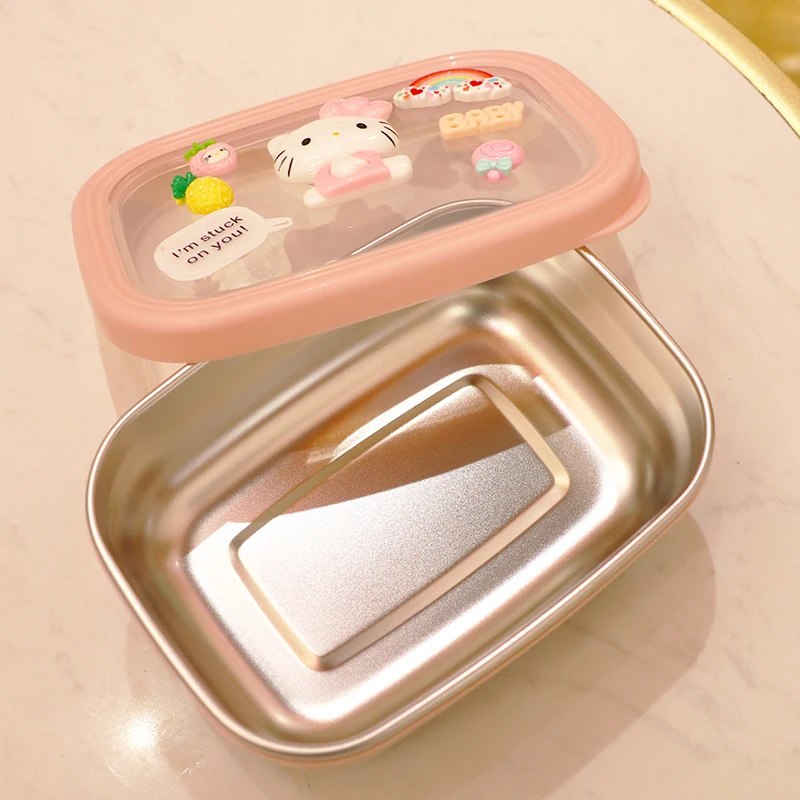 Портативный Ланч бокс для дома и детей школьной работы металлический контейнер