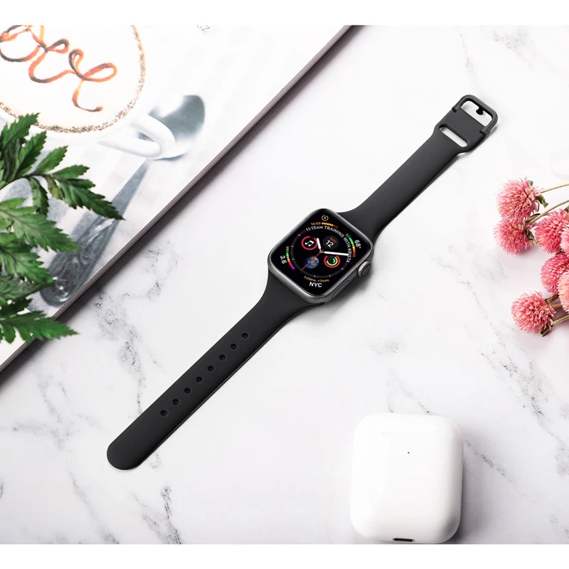 Ремешок для Apple Watch 38 мм 42 спортивный силиконовый iWatch 4 ремешок 44 40 ремень браслет