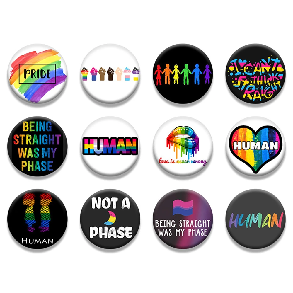 

2.28in*2.28in Brooch LGBT Rainbow Flag Homosexual Creative Car Stickers Auto Tuning Styling D11