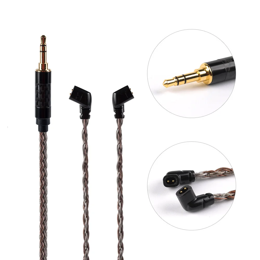 HiFiHear 16 Core посеребренный балансный кабель 2,5/3,5/4,4 мм с MMCX/2pin/QDCFor ZS10 Pro ZSX AS16 AS12 ZSN PRO C12 BLON BL-03
