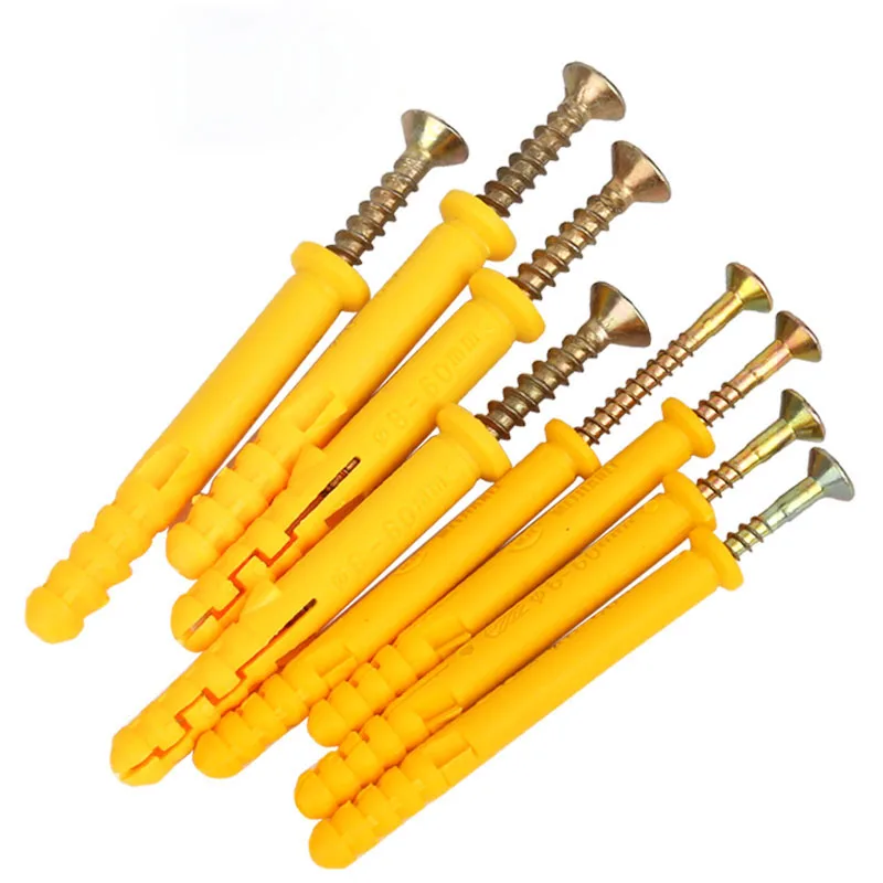 Пластиковые расширительные болты M6 * 30 мм 50 комплектов|bolt screw|plastic expansion tubescrew screw |