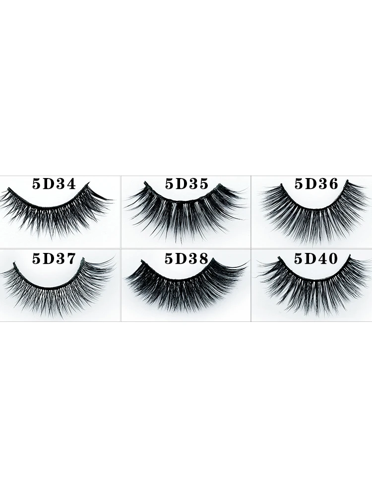 5D Thick Long Eyelashes 15mm Glamnetic Beaute Curly In Bulk For Lamination Of False Set Natural Plastic Box Extension Lashes images - 6