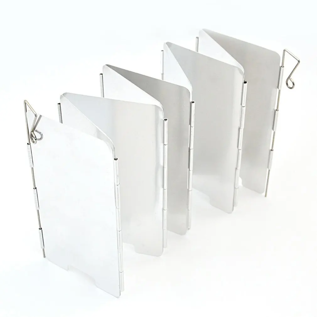 

Aluminum Alloy Windscreen for Gas Stove, 9 Plates, Outdoor Camping Picnic, Kitchen Burner, Wind Screen