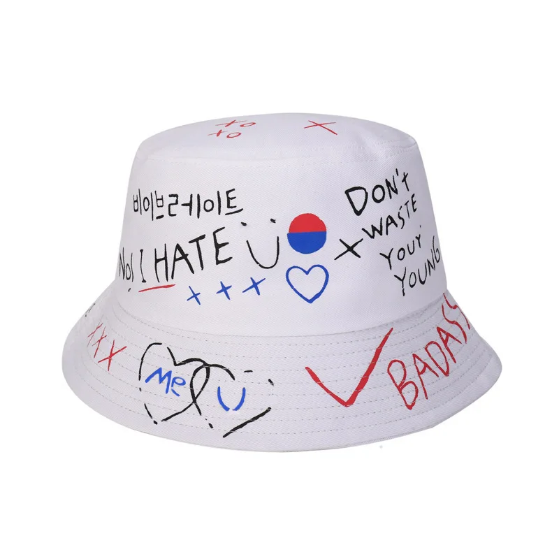 Panama Bucket Hat Men Women Summer Cap Print Yellow Bob Hip Hop Gorros Fishing Letter Fisherman |