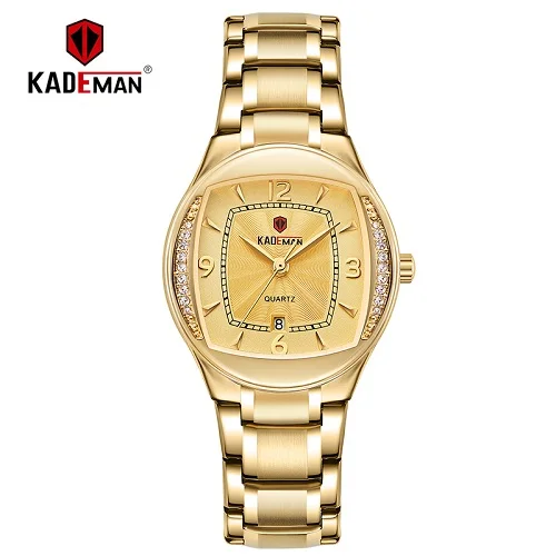 Women Watch Kademan Brand Luxurywatch Crystal Diamonds Fashion Dress Ladies Calendar Quartz Full Steel Wristwatch Waterproof 838 | Наручные