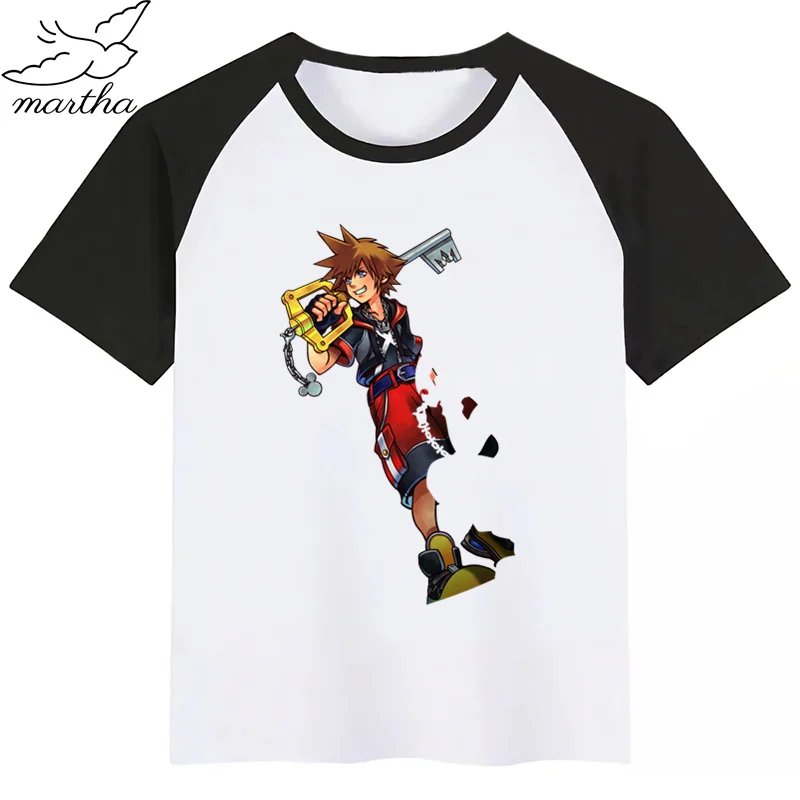 .Kingdom Hearts Baby Girls Tshirt Boy Summer Short-Sleeved Casual T-shirts Kids Children's Fashion Tops Girl's Tee | Мать и