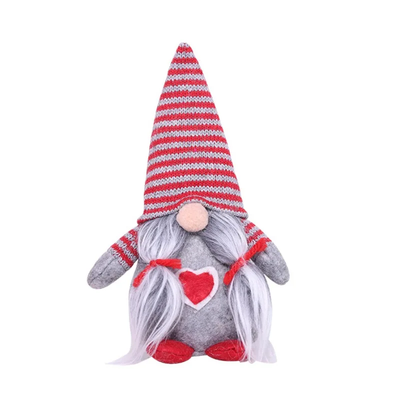 Knitted Sitting Tomte Christmas Gnome Doll Decorations Tabletop Santa Figurines Ornaments Holiday Present Produtos De Natal - Цвет: 12