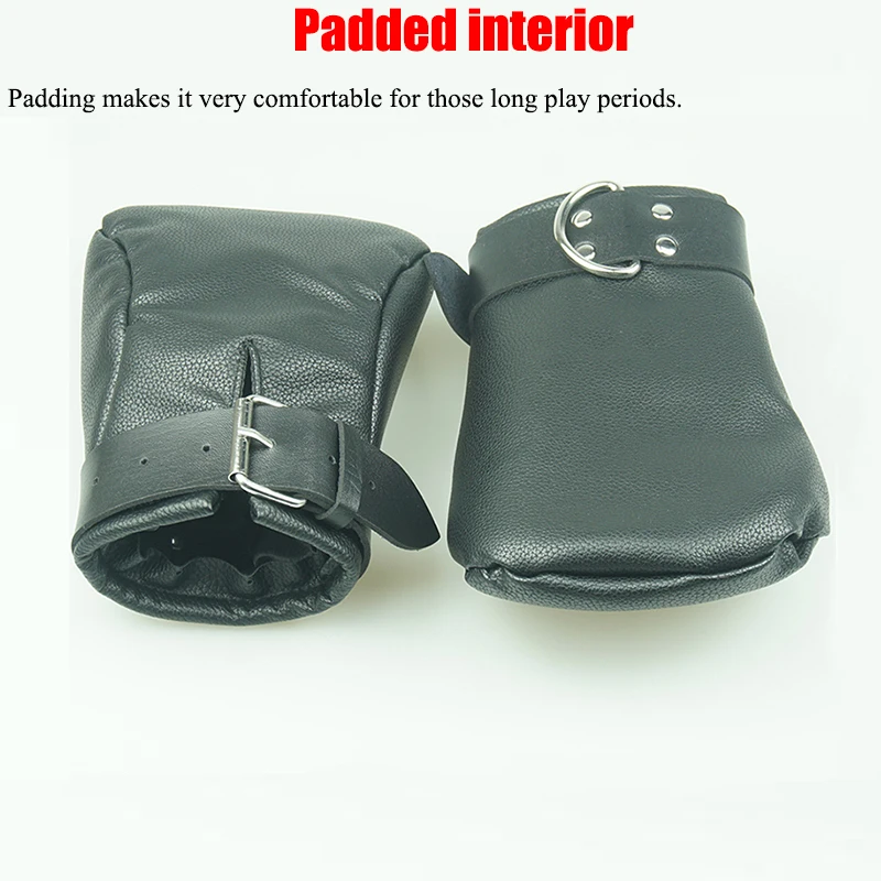 Бандаж и наручники для БДСМ секс щенок играть мягкие варежки защитные кожаные