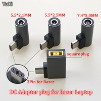 dc power adapter connector jack for razer blade 15 17 laptop 5 52 5 7 45 0mm female to 3pin adapter plug converter for razer