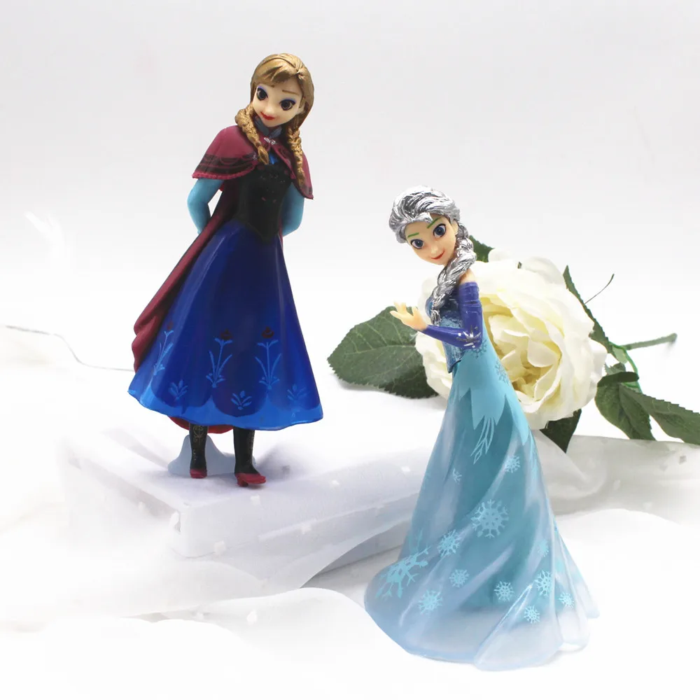 Фото Фигурки героев мультфильма «холодная королева», Эльза и Анна, куклы аниме, куклы, коллекционные модели, украшения для торта, игрушки для дет... №1