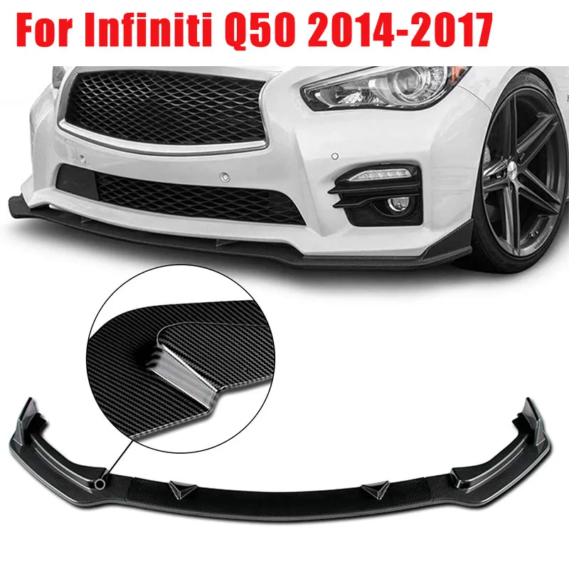 Автомобильный передний бампер спойлер для Infiniti Q50 2014-2017 сплиттер бампера из