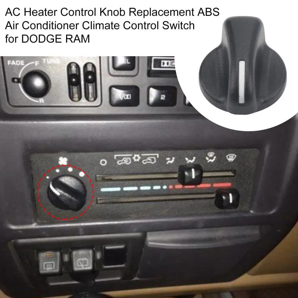 

AC Heater Control Knob Replacement ABS Air Conditioner Climate Control Switch 5011218AC 5183281AA for DODGE RAM