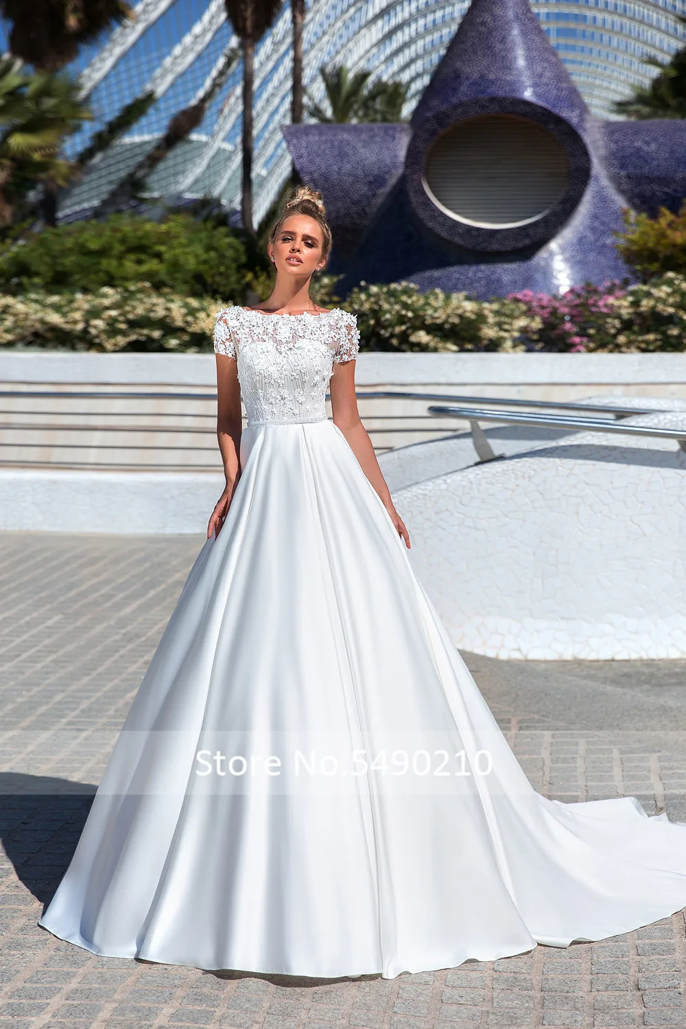 Королевская элегантность линия лодочка декольте кружева сатиновый лиф юбка