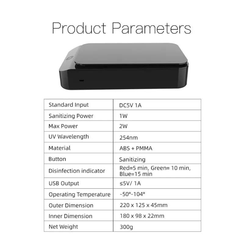 

Multifunctional usb UV fast Sterilize Antivirus Disinfection box for mask for phone personal protection