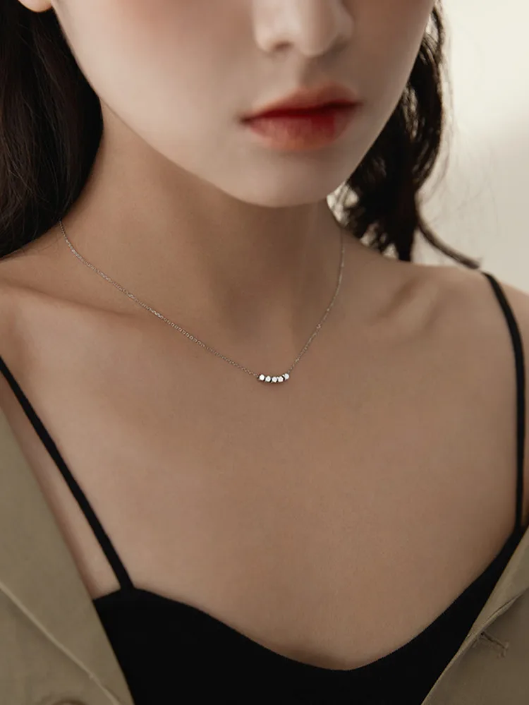 Ожерелье из стерлингового серебра 925 пробы с изысканной простой цепочкой до