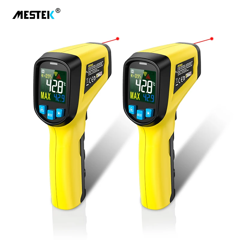 

Инфракрасный термометр Mestek, цифровой лазерный пирометр с ЖК-дисплеем