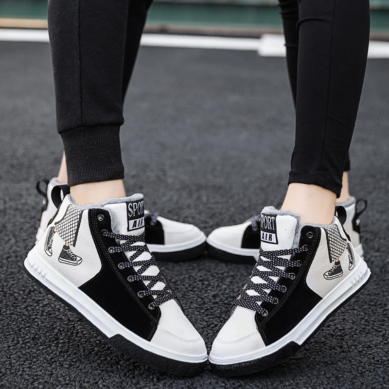 Зимняя мужская обувь для скейтбординга Уличная спортивная Женские теплые