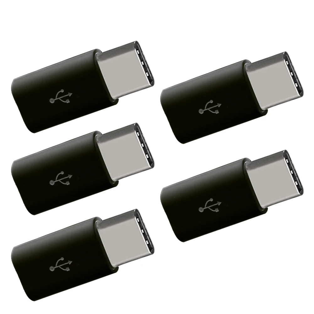 Адаптер для зарядки и передачи данных с Micro USB на Type-C 5 шт. | Мобильные телефоны
