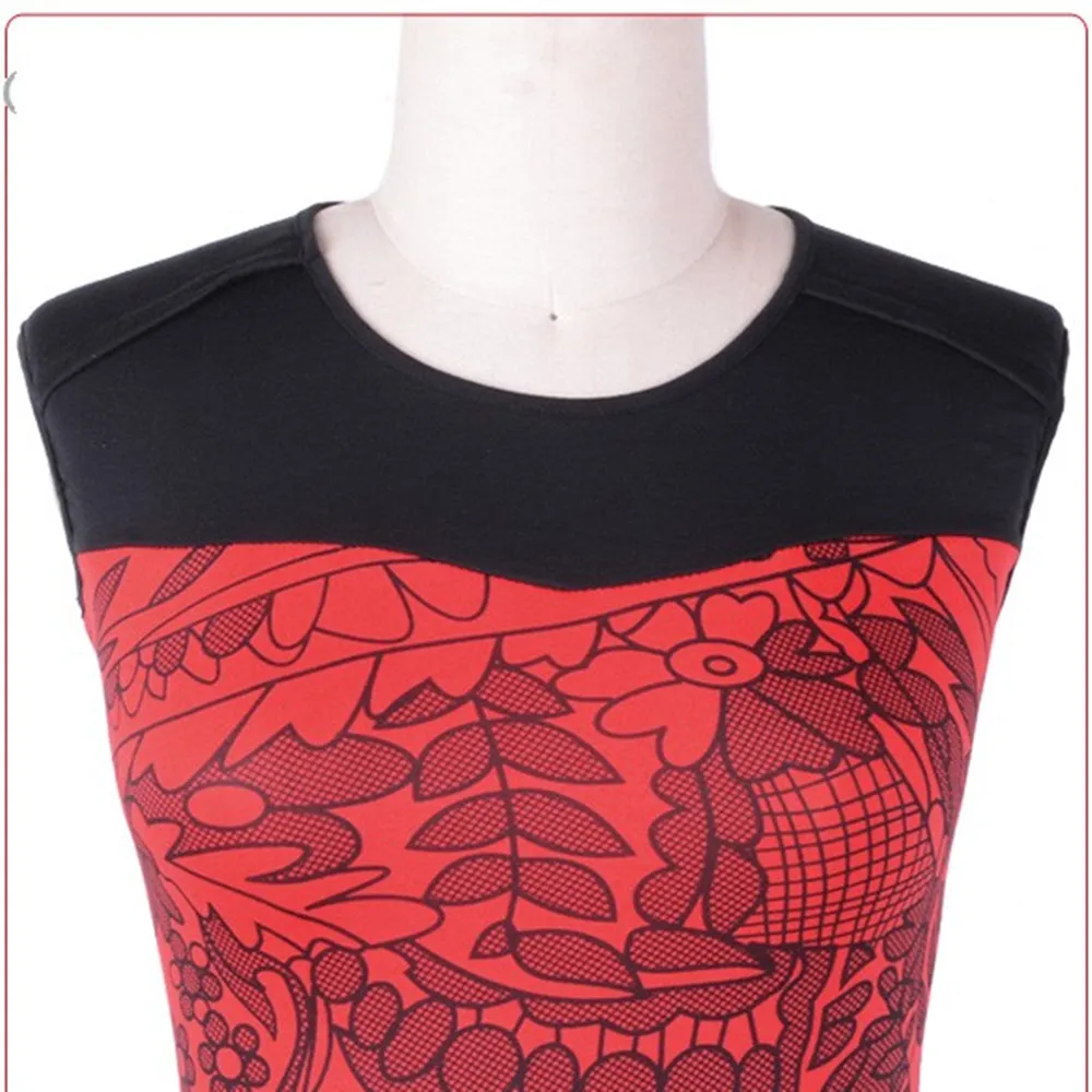 Новинка 2016 летнее модное женское облегающее платье Красное Облегающее Деловое