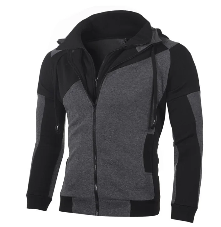 

New Spring Autumn Fashion Long Sleeve Cardigan Double Zipper Jacket for sons Zipper Hoodie Men Cosplay Pullover Sweatshirts hy7