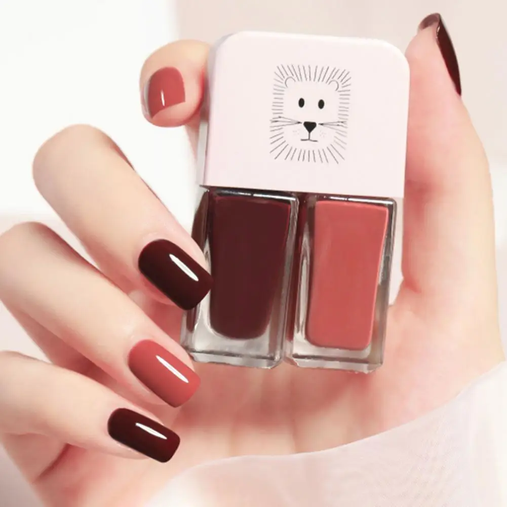 

6 мл x 2 матовый лак для ногтей водостойкий Быстросохнущий полимер матовый лак для ногтей Набор для красоты