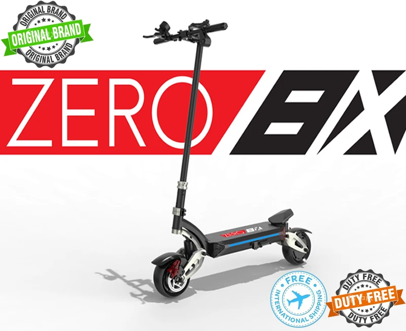 Бренд Zero 8X двухколесный скутер 52V 18AH, широкое колесо, складная ручка, 8 дюймов 800W* 2, высокая скорость 55 км/ч, срок службы батареи 40-60 км