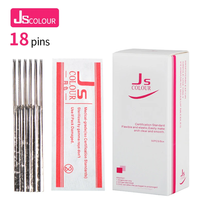 

Newest deisgn 50pcs permanent makeup microblading blades fog eyebrow needle 6X3RL manual needles for fog eyebrow 18needles