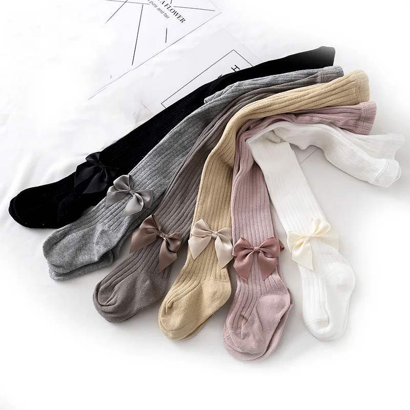 

Spring Baby Bow Girl Bottoming Leggings Dance Socks Children's Baby Pantyhose