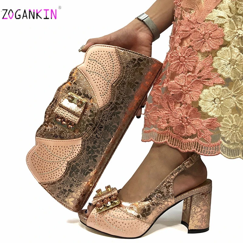 Пурпурный комплект обуви и сумки новинка 2020 женские итальянские свадебные