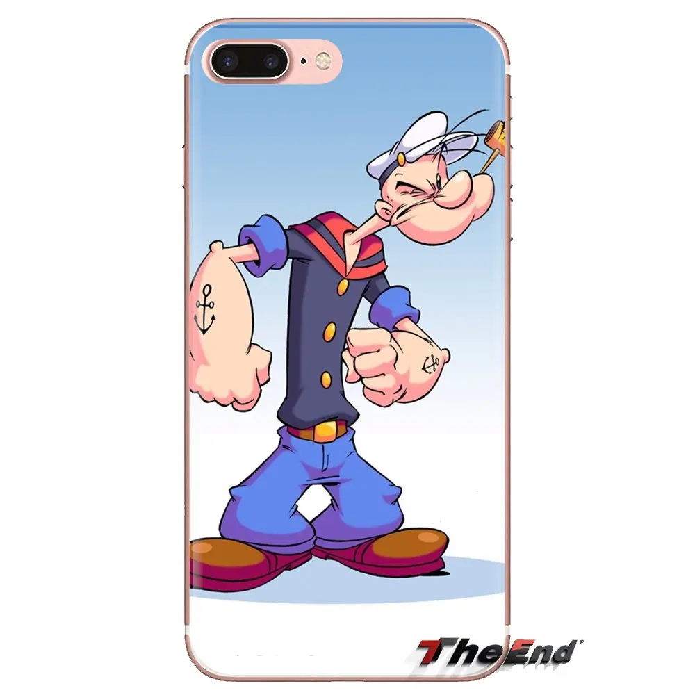 Popeye The Sailor Man Wallpapers For Samsung Galaxy S2 S3 S4 S5 MINI S6 S7 edge S8 S9 Plus Note 2 3 4 5 8 Coque Fundas TPU Cover |