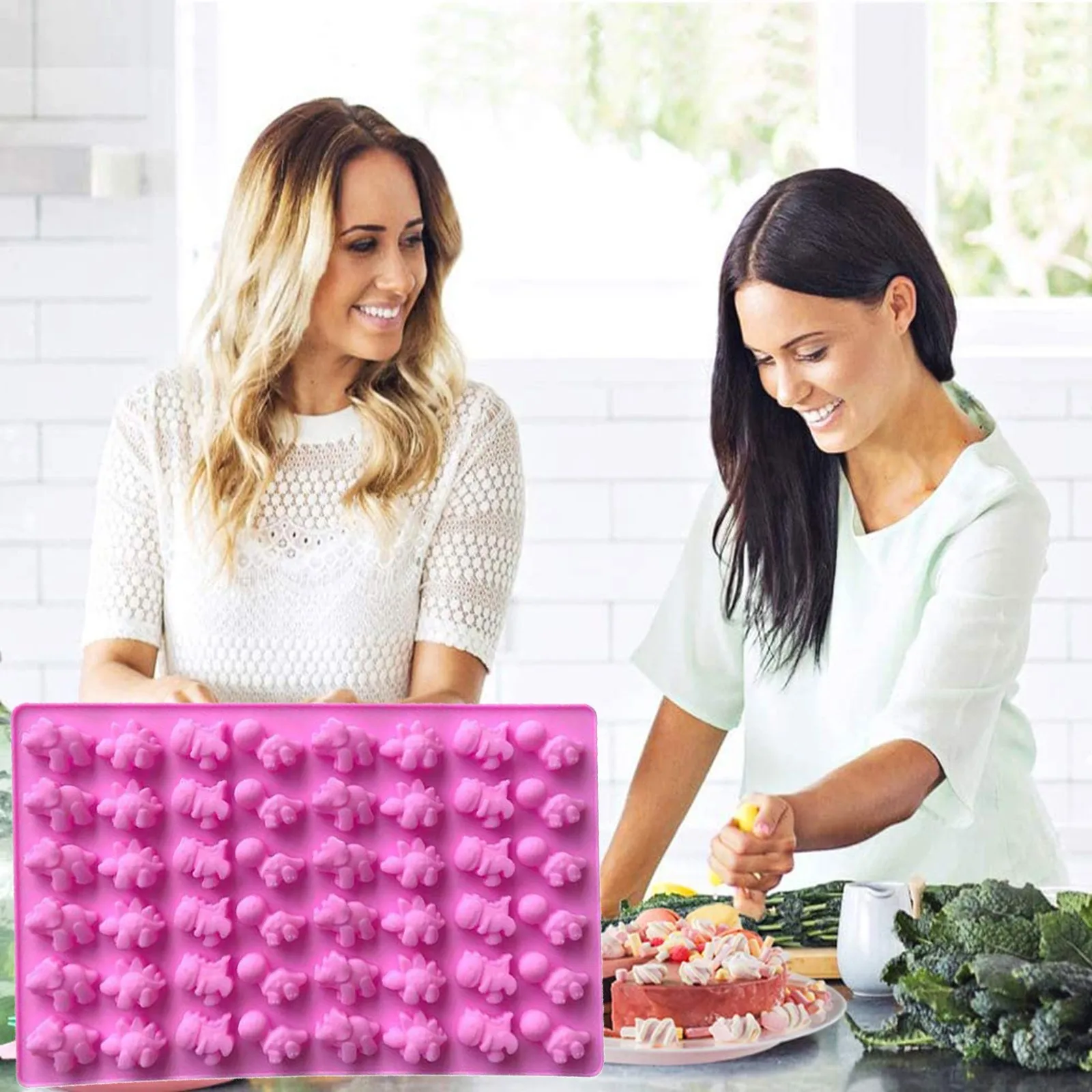 Силиконовые формы 48 с динозаврами шоколадная Форма 3d силиконовая форма для