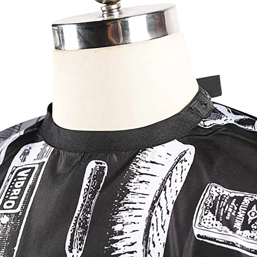 

40^Handmade Black Salon Barbers Cape Gown Hairdressing Hair Cutting Waterproof Gown Cloth Store