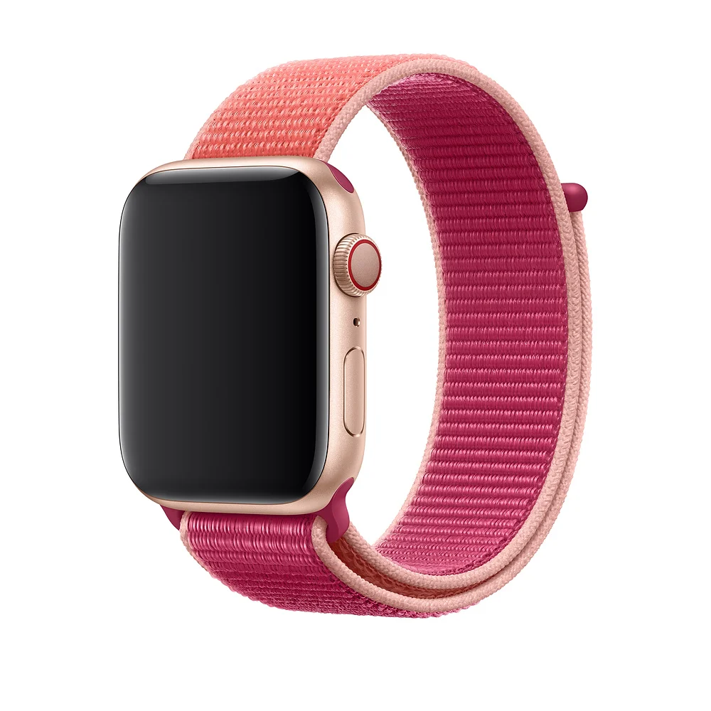 Pomegranate Спортивная петля KeBitt для apple watch 38 мм 42 мм нейлоновый мягкий дышащий для iWatch 5 сменный спортивный ремешок series4 3 2 1 44 мм - Цвет ремешка: Pomegranate