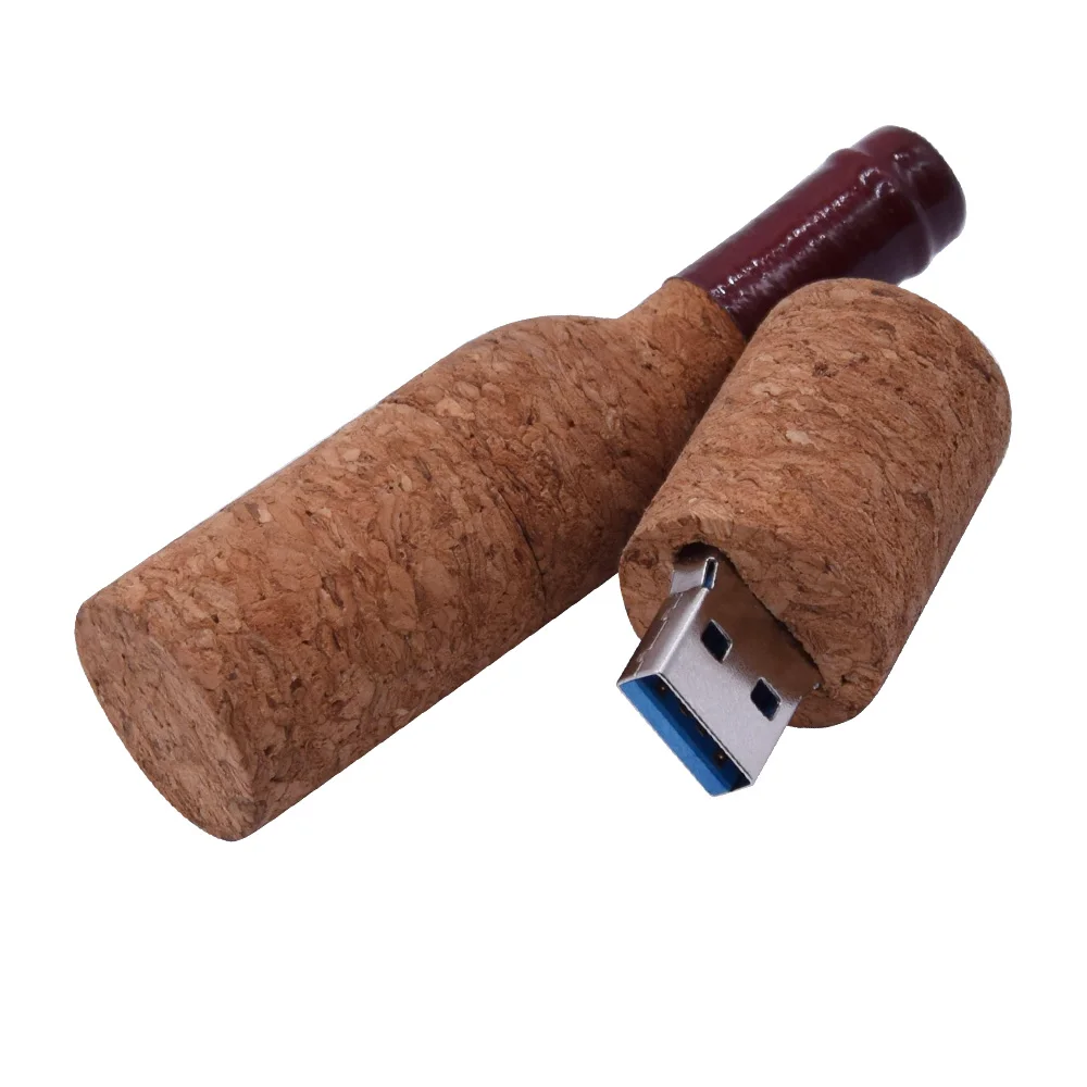 USB флеш накопитель деревянный в виде бутылки вина 3 0 8 Гб|USB флэш-накопители| |
