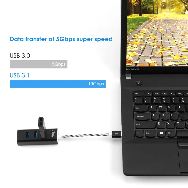 4 портовый USB 3 0 алюминиевый концентратор данных для MacBook Mac Pro/Mini iMac Surface Pro XPS