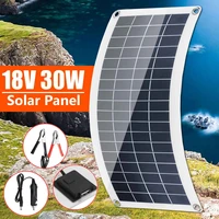 30w 18v solar panel kit with charge controller usb monocrystalline module for outdoor cycle camping hiking travel phone charger
