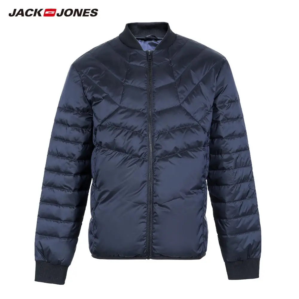 JackJones мужской зимний Базовый Стиль Бейсбольный воротник термокуртка C |