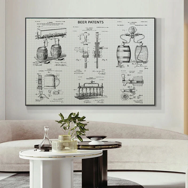 Подарок для любителей пива художественный плакат и печать крафтовое пиво