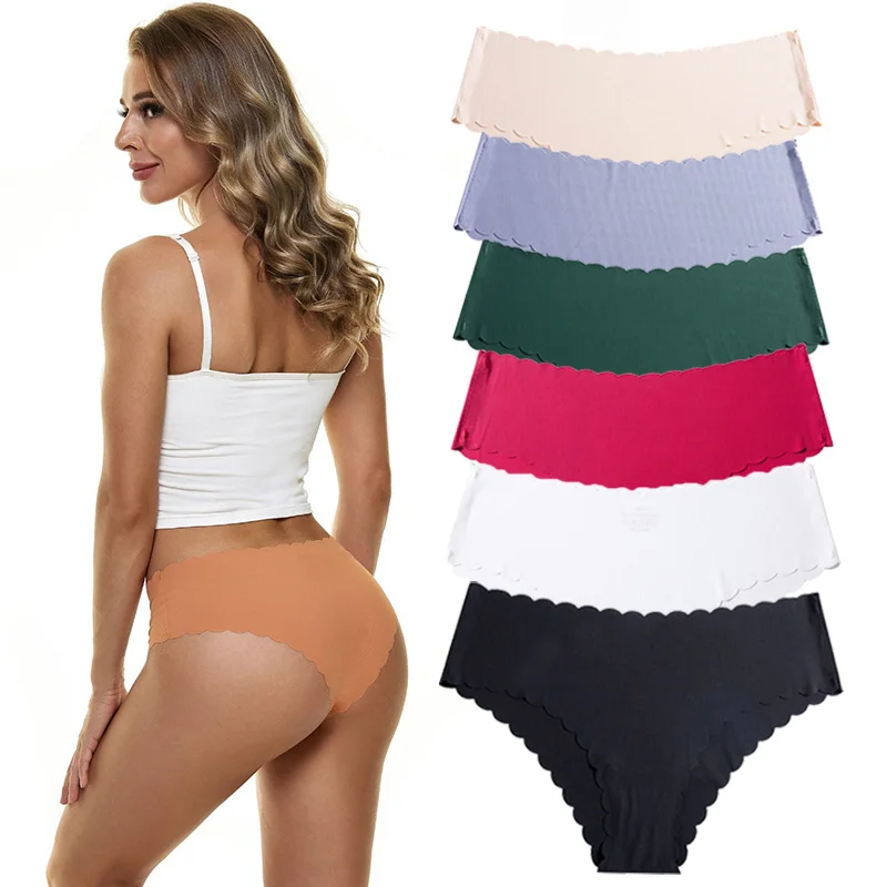 

5 шт./лот, женские трусики, комплект нижнего белья с рюшами, сексуальное чувственное белье, однотонные сексуальные трусики, бесшовные трусы с...