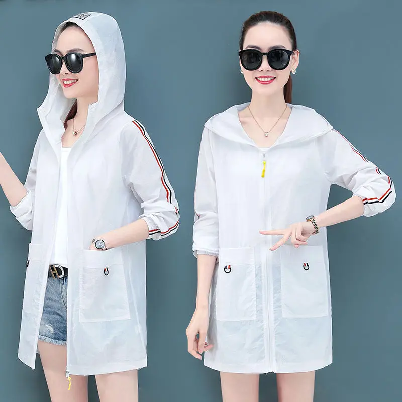 

Sun Protection Clothing Women's Mid-length Anti-ultraviolet Summer New Loose Large Size Sun Protection Clothing Korean Thin Coat